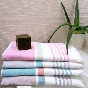 Fouta doublée éponge Océan