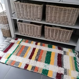 Tapis textile recyclé Cordoue multicolore